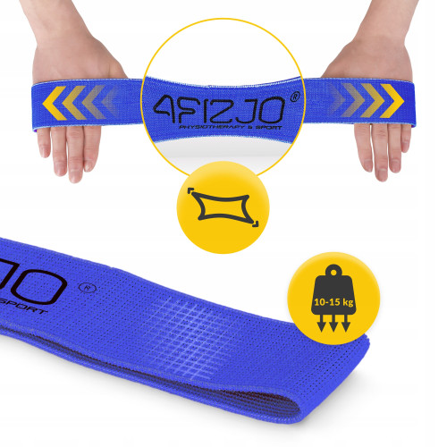 Резинка для фітнеса  4FIZJO Flex Band 11-15 кг Blue - фото №6